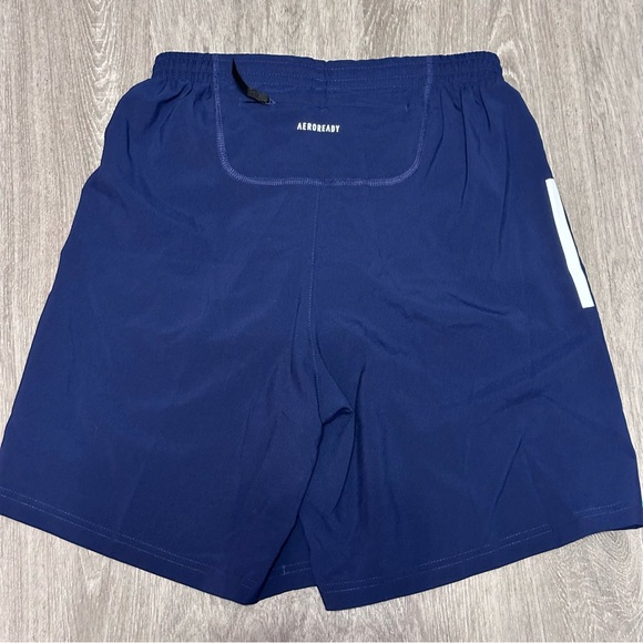 Adidas Men's Small Own The Run 7” Aeroready Navy Shorts - NWT! - Picture 4 of 4
